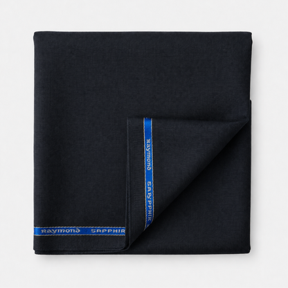 Raymond Sapphire 65% Polyester 35% Wool Unstitched Suiting Fabric (Dark Navy)