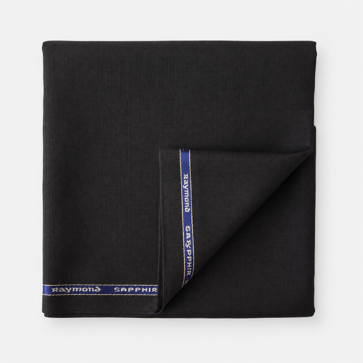 Raymond Sapphire 65% Polyester 35% Wool Unstitched Suiting Fabric (Black)