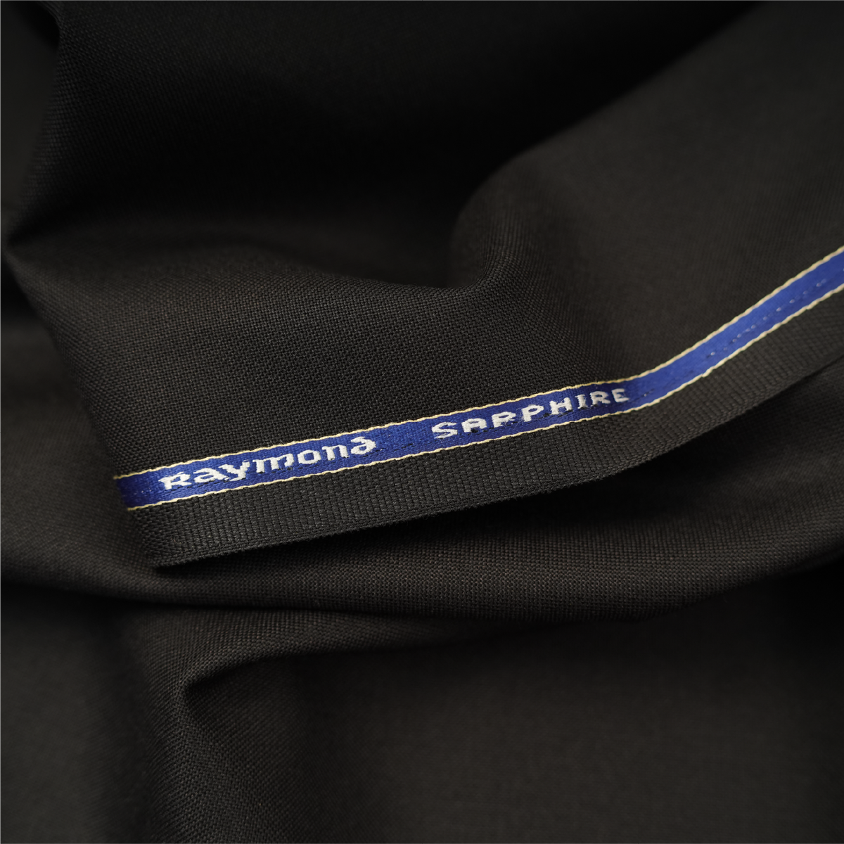 Raymond Sapphire 65% Polyester 35% Wool Unstitched Suiting Fabric (Black)