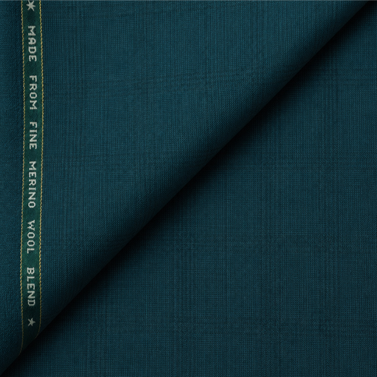 Raymond Spanax Merino Wool Blend Stretch Unstitched Suiting Fabric (Dark Teal Green)
