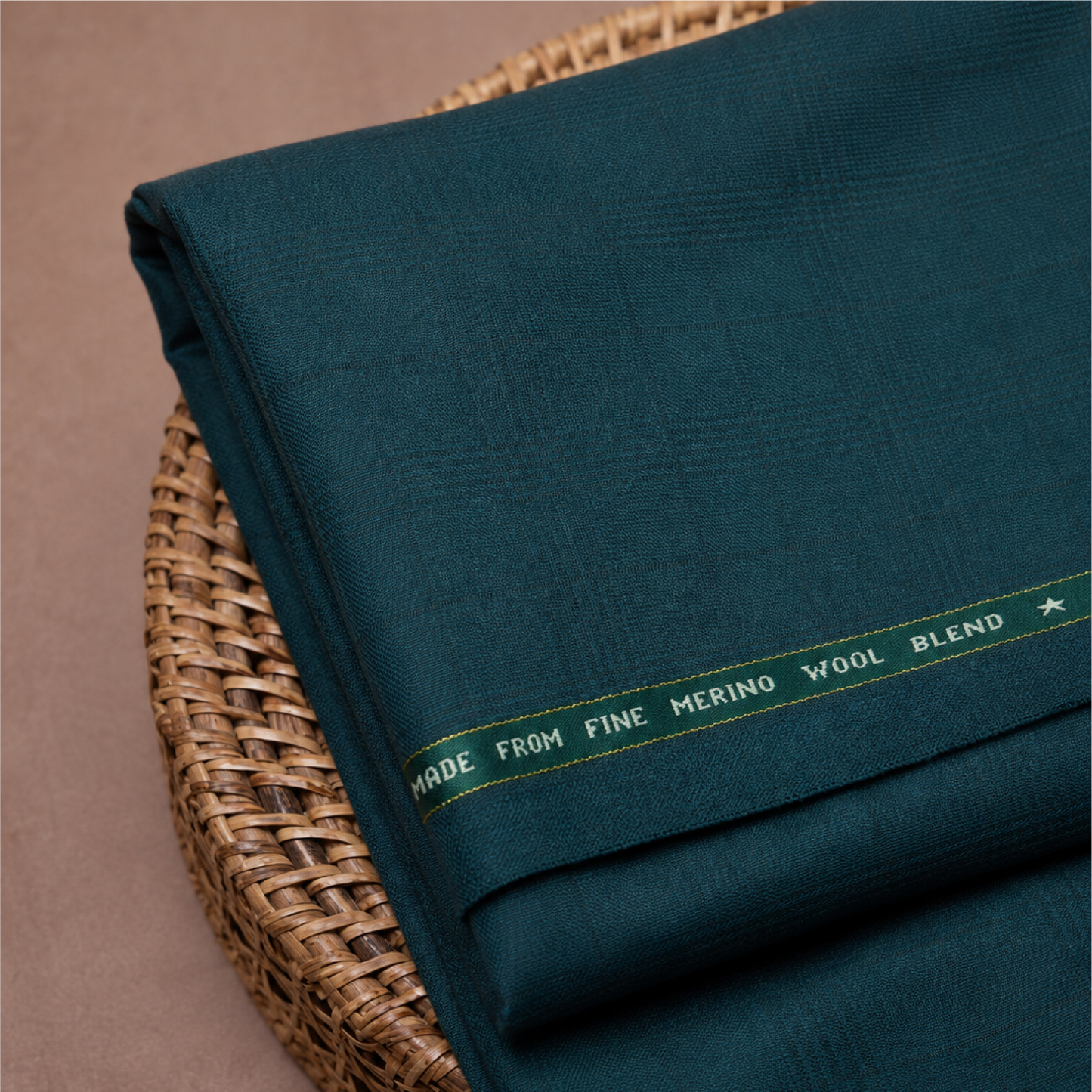 Raymond Spanax Merino Wool Blend Stretch Unstitched Suiting Fabric (Dark Teal Green)