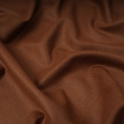 Raymond Bellismo Unstitched Suiting Fabric (Rust Brown with Self Micro Checks)