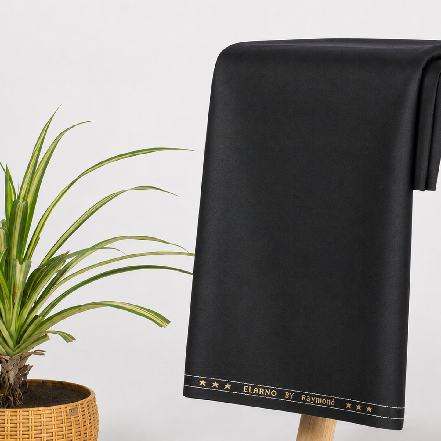 Raymond Elarno Unstitched Suiting Fabric (Black)