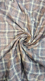 Raymond Warm Check Cotton Unstitched Shirting Fabric (Salmon Red )