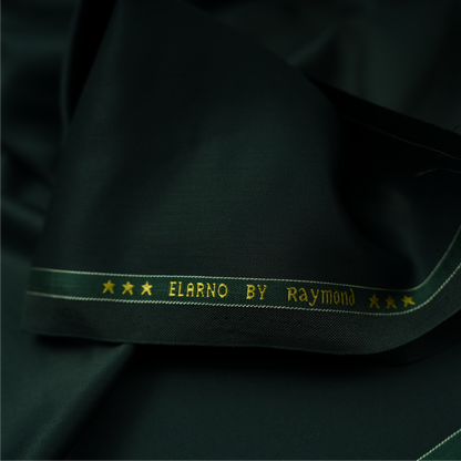 Raymond Elarno Unstitched Suiting Fabric (Dark Bottle Green)