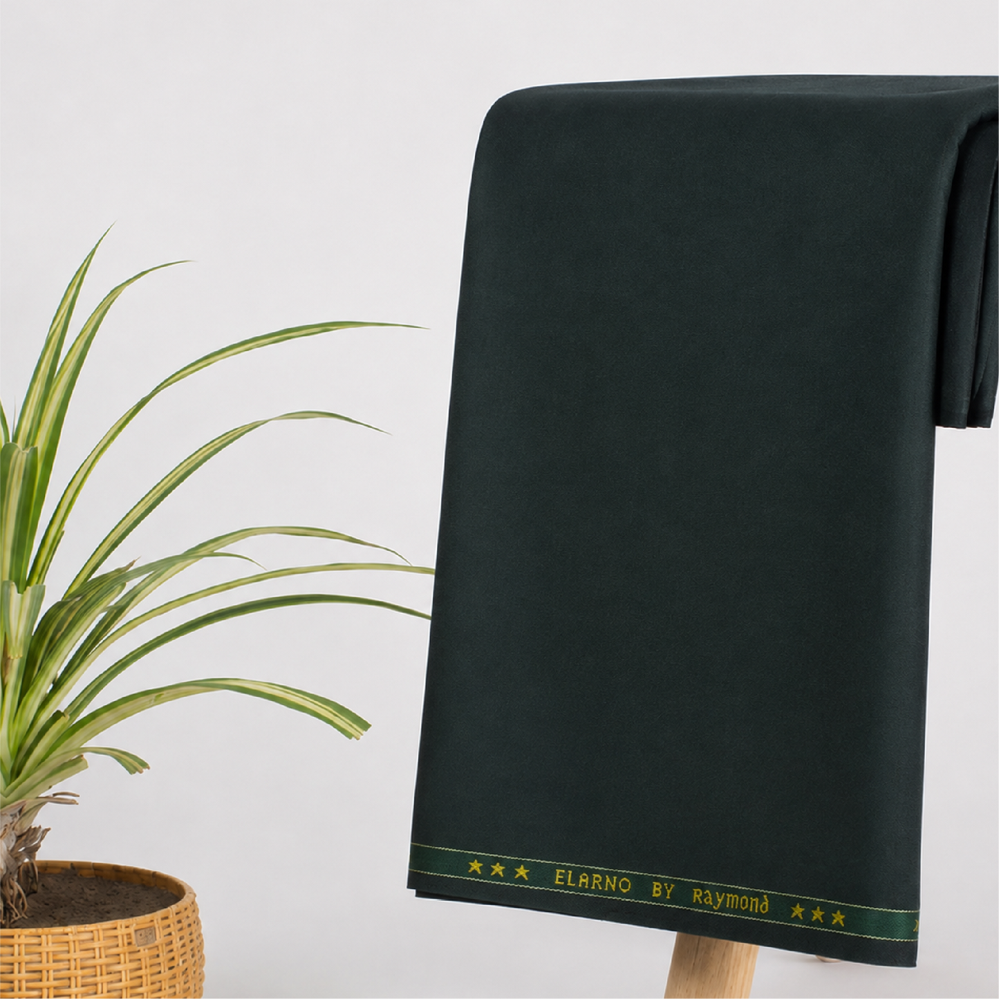 Raymond Elarno Unstitched Suiting Fabric (Dark Bottle Green)