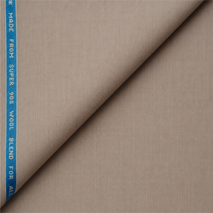 Raymond Exotic Techno Stretch Super 90's Wool Blend Unstitched Suiting Fabric (Beige)