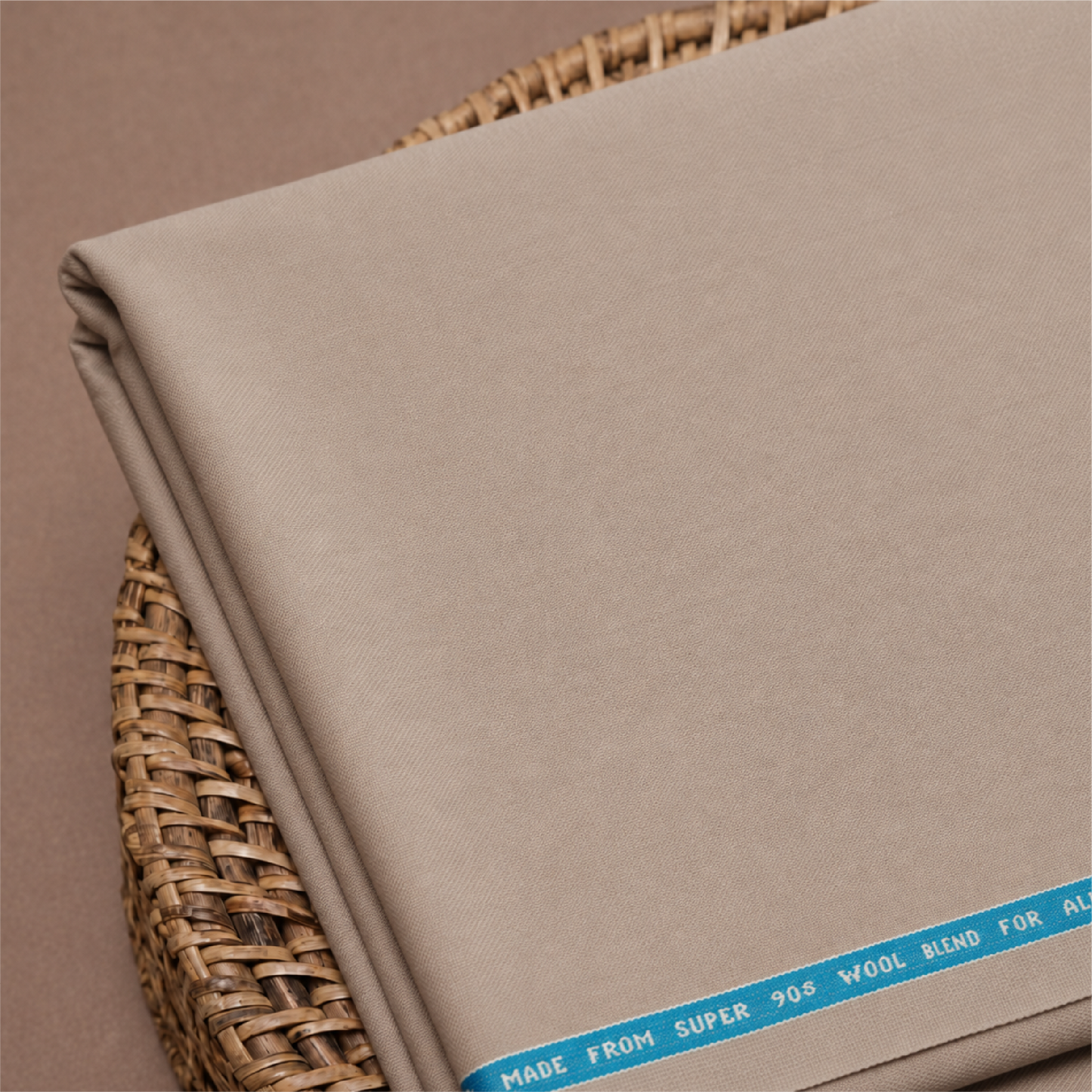 Raymond Exotic Techno Stretch Super 90's Wool Blend Unstitched Suiting Fabric (Beige)