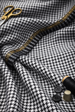 Geofferey Hammonds Houndstooth Check Unstitched 100% Pure Wool Tweed Fabric (Black & White)