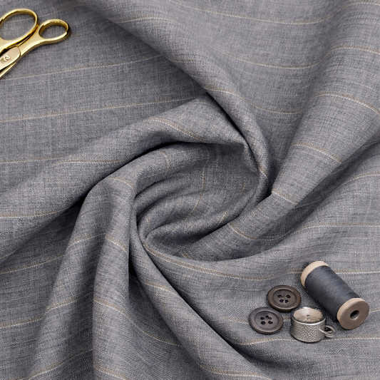 Raymond Regal Gaze Unstitched 120s Merino Wool Suiting Fabric (Dusty Grey)