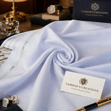 Raymond Galaxy 100% Giza Cotton 1/90 Ply Unstitched Shirting Fabric (Light Blue)