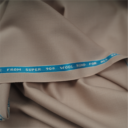 Raymond Exotic Techno Stretch Super 90's Wool Blend Unstitched Suiting Fabric (Beige)