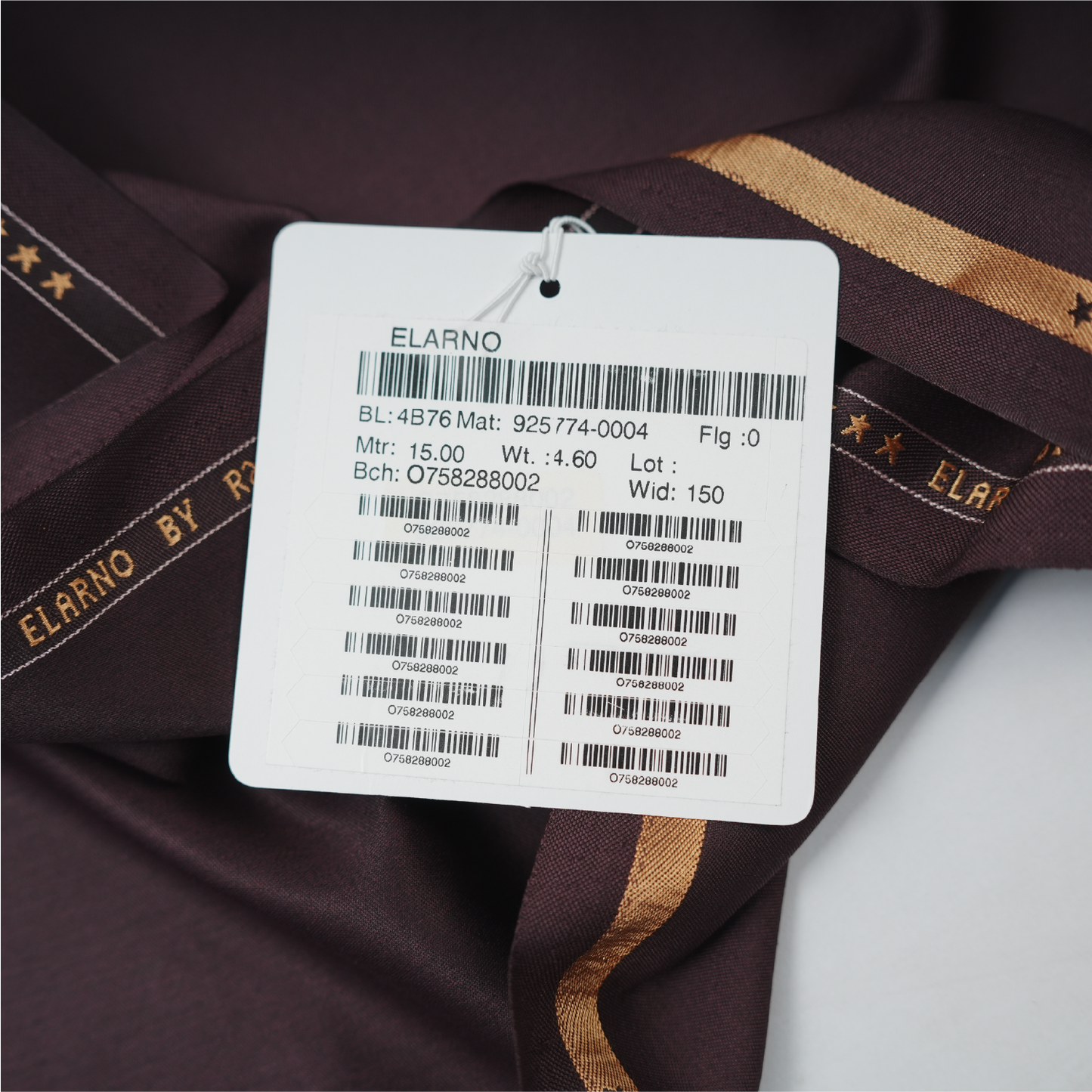 Raymond Elarno  Unstitched Suiting Fabric (Dark Wine)