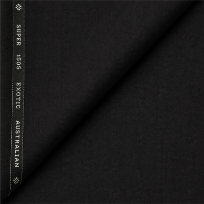 OCM Aristo Merino Wool 150 black unstitched suiting fabric