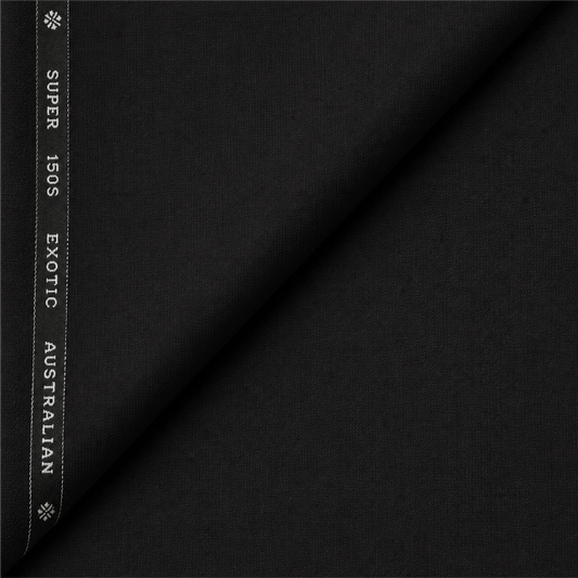 OCM Aristo Merino Wool 150 black unstitched suiting fabric