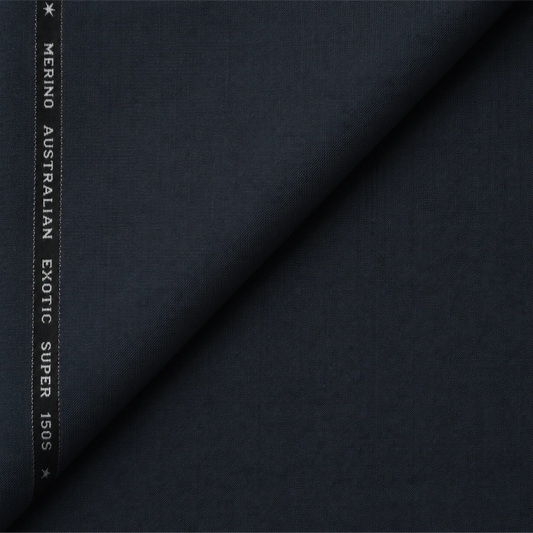 OCM Aristo Merino Wool 150 dark navy blue unstitched suiting fabric