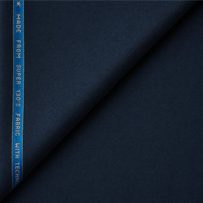 Raymond Lexican Merino Wool 130 dark navy blue unstitched suiting fabric