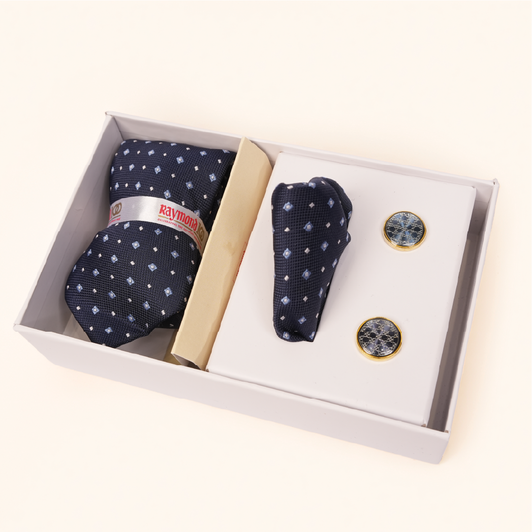 Raymond Premium Suit Gift Pack - Suiting & Shirting Fabric with Tie, Pocket Square & Cufflinks