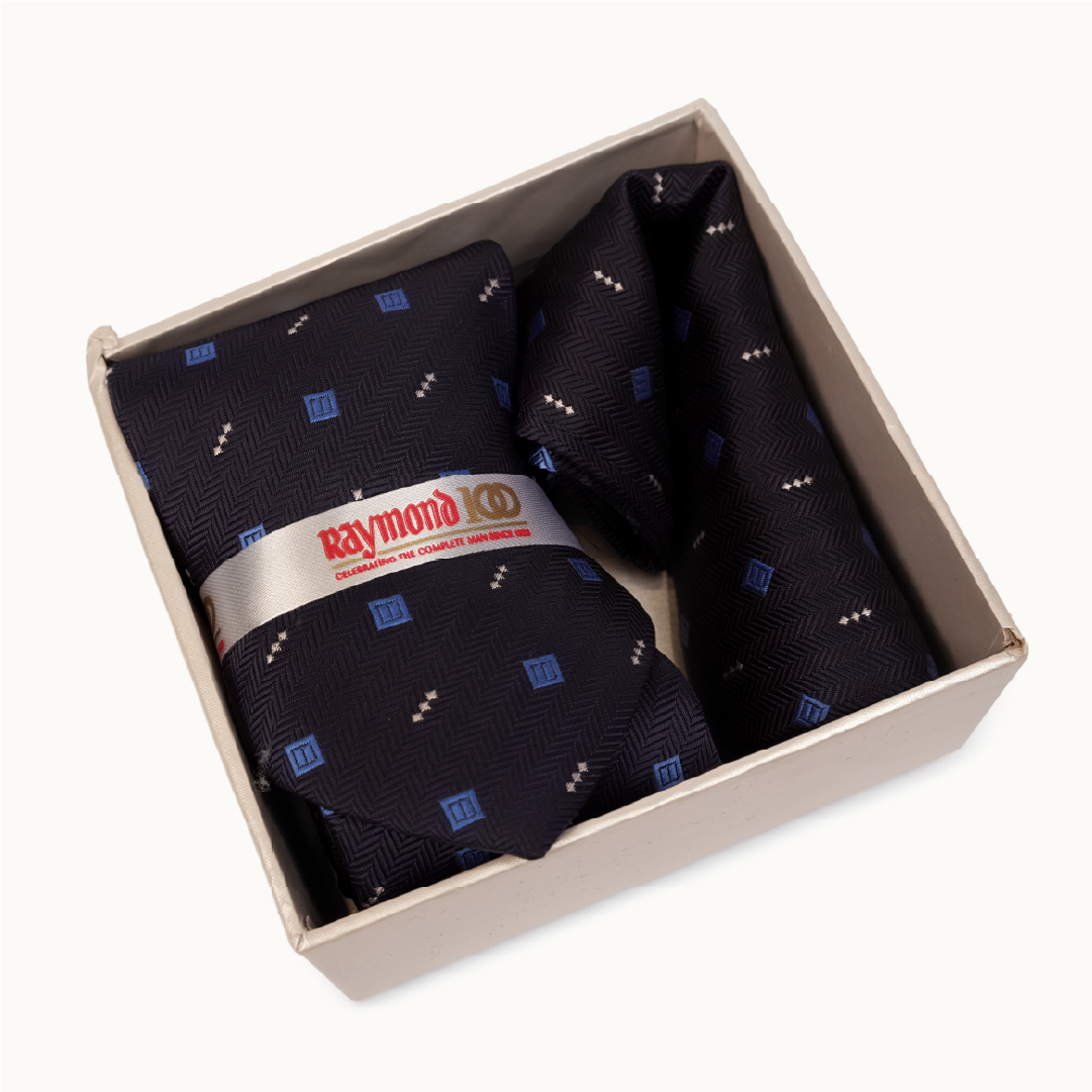 Raymond Premium Suit Gift Set with Tie & Pocket Square