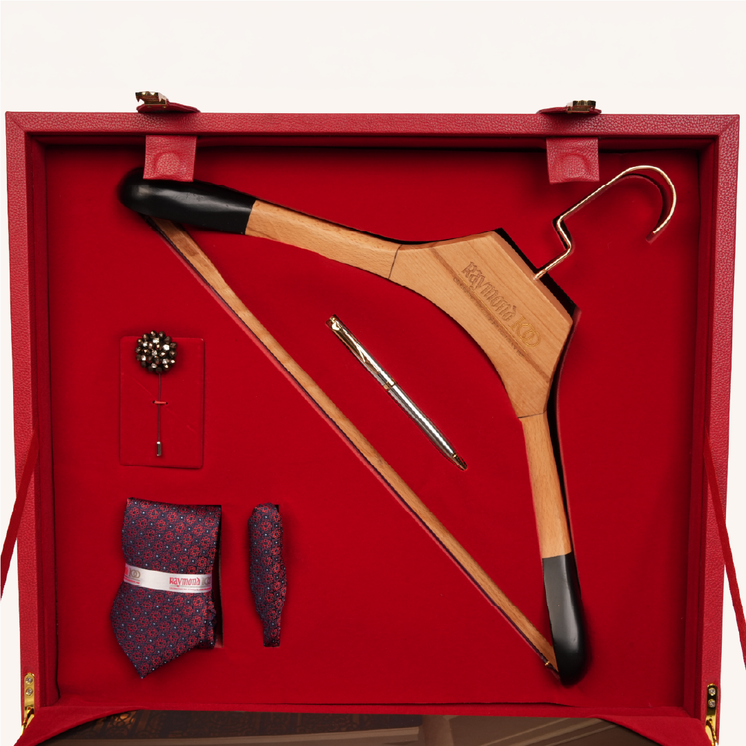 Raymond Premium Suit Length Gift Set – Shirt & Trouser Fabric with Tie, Pocket Square & Accessories
