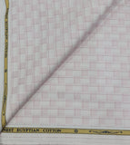 Soktas Pure Egyptian Cotton Unstitched Shirting Fabric (Light Pink)