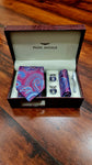 Park Avenue Paisley Printed Tie Pocket Square Cufflinks and Tiepin Set