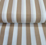 Raymond Classique Pure Egyptian Cotton Stripes Unstitched Shirting Fabric (Brown-White)