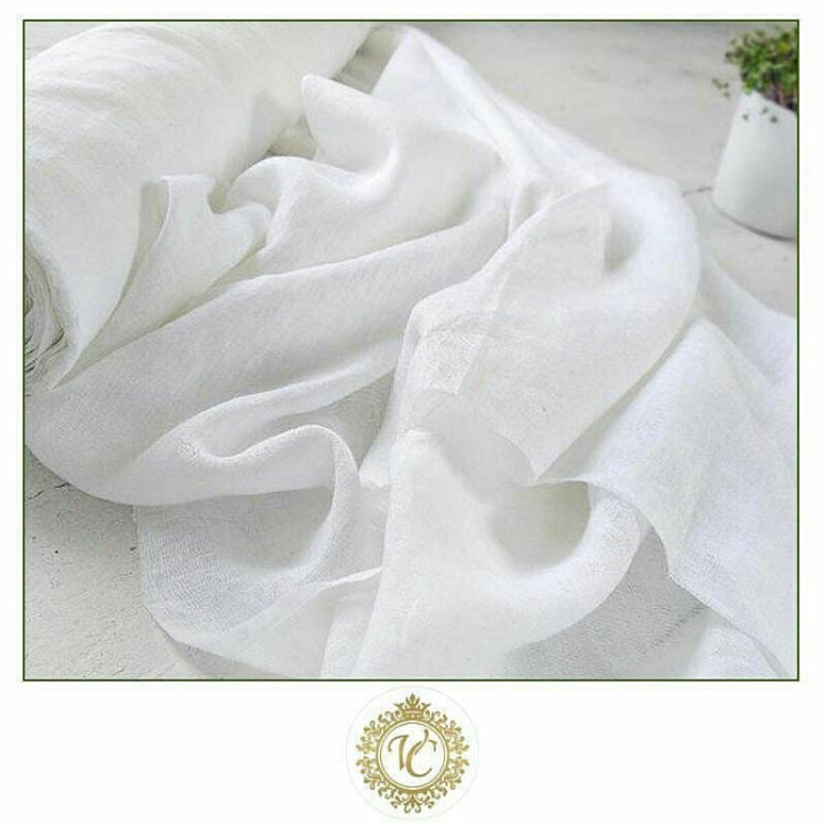Raymond Luxury Pure Linen Unstitched Shirting Fabric (Pure White)