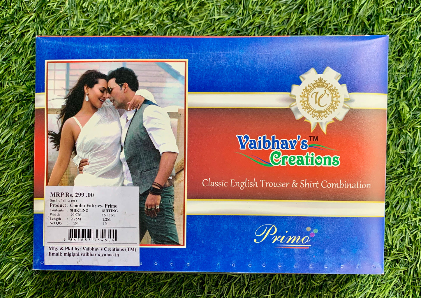 Vaibhav's Creations Primo Gift Pack of Unstitched Shirt & Trouser Fabrics